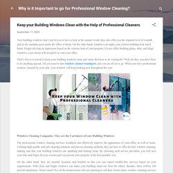 Keep your Building Windows Clean with the Help of Professional Cleaners