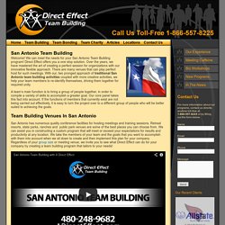 San Antonio Texas Team Building Programs Provided By Direct Effect