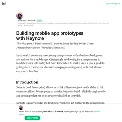Building mobile app prototypes with Keynote – Juha-Matti Santala – Medium