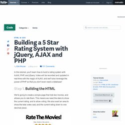 Building a 5 Star Rating System with jQuery, AJAX and PHP