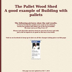 Building a Wood Shed from recycled wooden pallets
