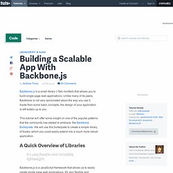Building a Scalable App With Backbone.js