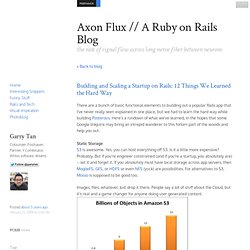 Building and Scaling a Startup on Rails: 12 Things We Learned the Hard Way - Axon Flux // A Ruby on Rails Blog