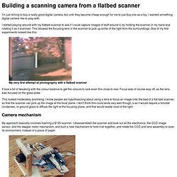 Building scanning camera from a flatbed scanner