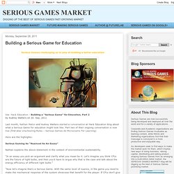 Building a Serious Game for Education