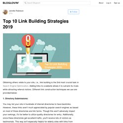 Top 10 Link Building Strategies 2019