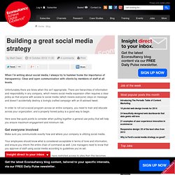 Building a great social media strategy