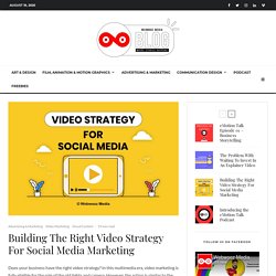 Building The Right Video Strategy For Social Media Marketing - Webwooz Media