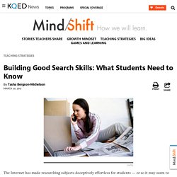 Building Good Search Skills: What Students Need to Know