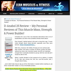 D-Anabol 25 - Best Muscle Building Supplement Reviewed