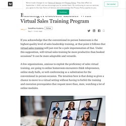 Building A Success Ladder With Virtual Sales Training Program