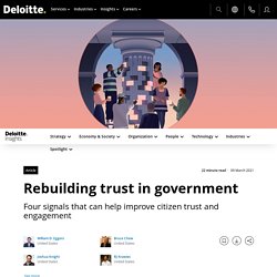 Building trust in government