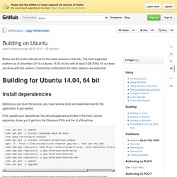 Building Ethereum C++ on Ubuntu [W]