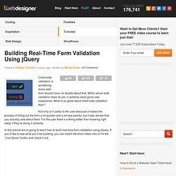 Building Real-Time Form Validation Using jQuery