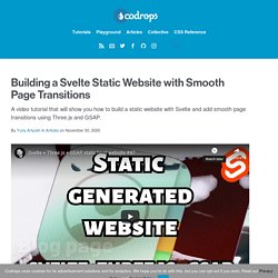 Building a Svelte Static Website with Smooth Page Transitions