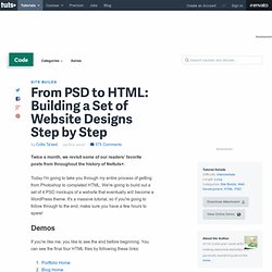 From PSD to HTML: Building a Set of Website Designs Step by Step