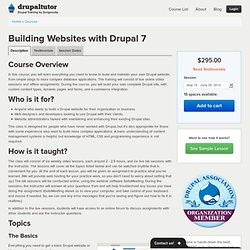 Drupal Online Training Classes from DrupalTutor