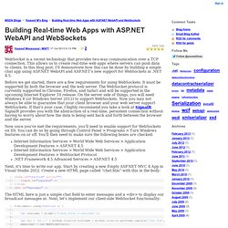 Building Real-time Web Apps with ASP.NET WebAPI and WebSockets - Youssef M's Blog