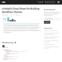 13 Helpful Cheat Sheets for Building WordPress Themes