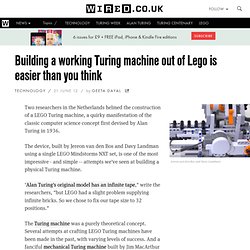 Building a working Turing machine out of Lego is easier than you think