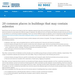 20 Common Places in Buildings That May Contain Asbestos