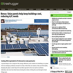 Bonus: Solar panels help keep buildings cool, reducing A/C needs