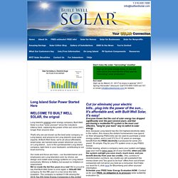 Built Well Solar, solar energy, solar Long Island