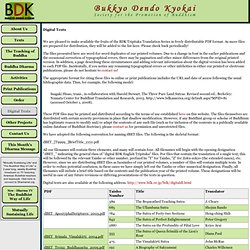 Bukkyo Dendo Kyokai (BDK) –- Digital Texts