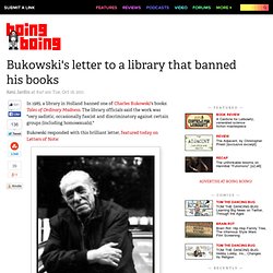 Bukowski's letter to a library that banned his books