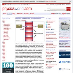 Bulging fibre excels at storing light