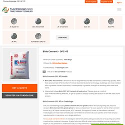 Buy Bulk Birla Cement OPC 43 Grade And Save Upto 10%