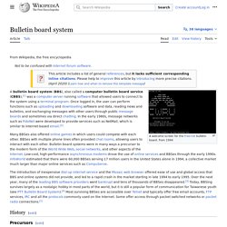 Bulletin board system