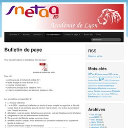 Bulletin de paye « Snetaa Lyon