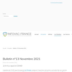 VACCINATION Bulletin n°13 Novembre 2021