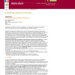 B.O n°29 du 17.07.2008 - Orientation - Parcours de découverte des métiers et des formations