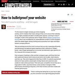 How to bulletproof your website