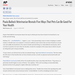 Paula Bullock Veterinarian Reveals Five Ways That Pets Can Be Good For Your Health