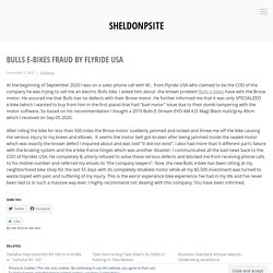 Bulls e-bikes Fraud by Flyride USA – sheldonpsite