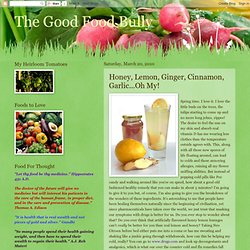 The Good Food Bully: Honey, Lemon, Ginger, Cinnamon, Garlic...Oh My!