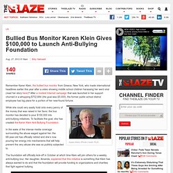 Bullied Bus Monitor Karen Klein Launches Foundation Against Bullying