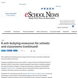 8 anti-bullying resources for schools and classrooms