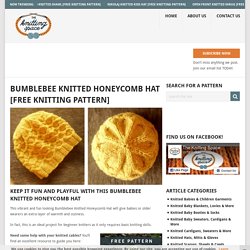 Bumblebee Knitted Honeycomb Hat [FREE Knitting Pattern]