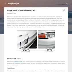 Bumper Repair in Pune - Finora Car Care