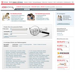 JOBBÖRSE der Bundesagentur für Arbeit - Deutschlands größtes Online-Jobportal