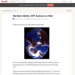 Old Bat's Belfry: SFF Authors on Web