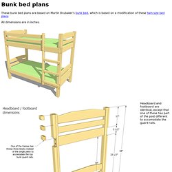 Bunk bed plans