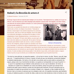 Buñuel y la dirección de actores I