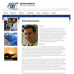 Tonio Buonassisi « MIT Photovoltaic Research Laboratory