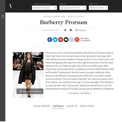 Burberry Prorsum - Spring/Summer 2016 Ready-To-Wear - LFW