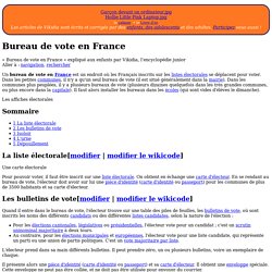 Bureau de vote en France